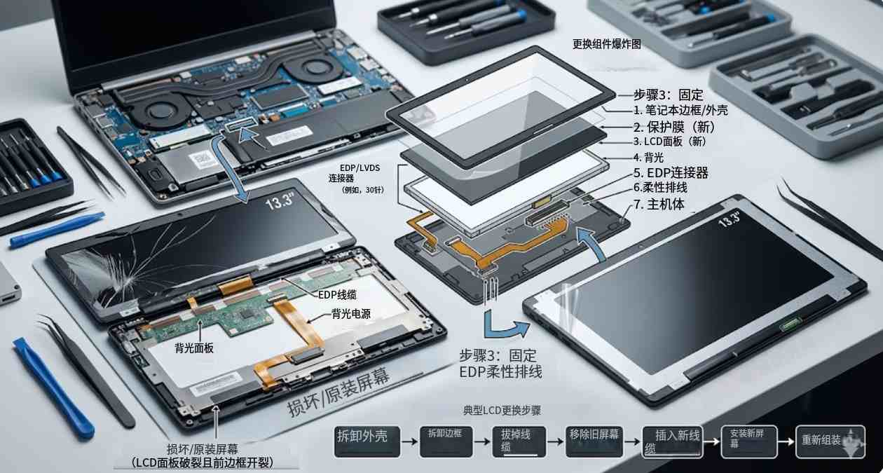 液晶屏替換