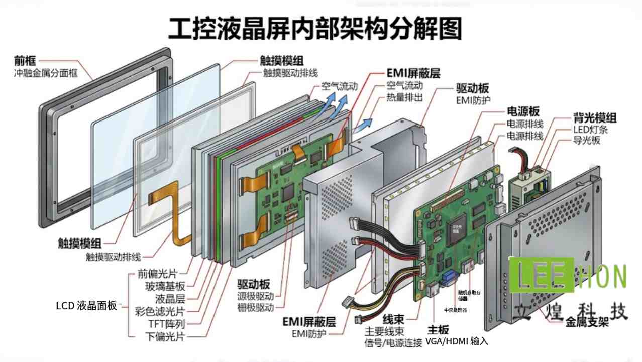 液晶屏分解圖