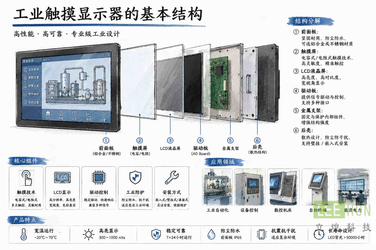 LCD工業(yè)液晶屏在工業(yè)觸